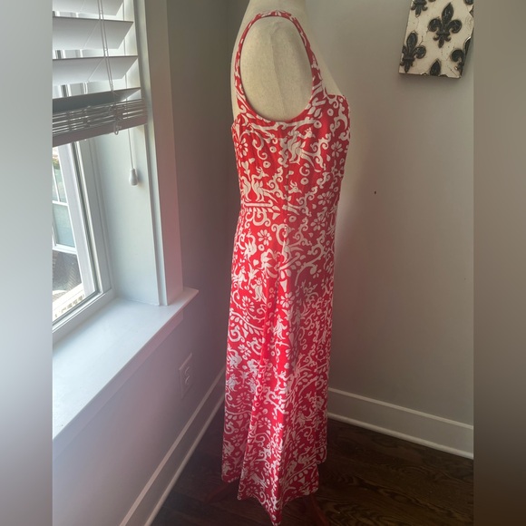 Red and white print maxi/midi dress by SOLINI is a summer must have!! - Picture 2 of 4